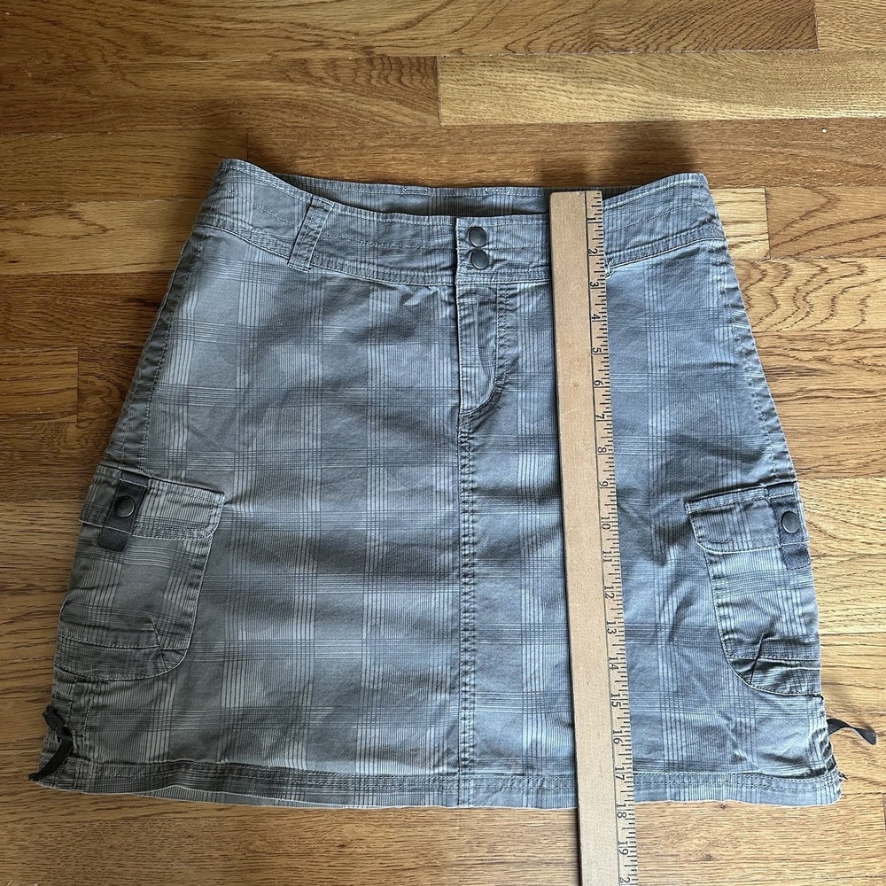 Kuhl Katerina Skirt Womens Sz 6 Brown Plaid Camo Utility Gorpcore Hiking Travel - Picture 7 of 10